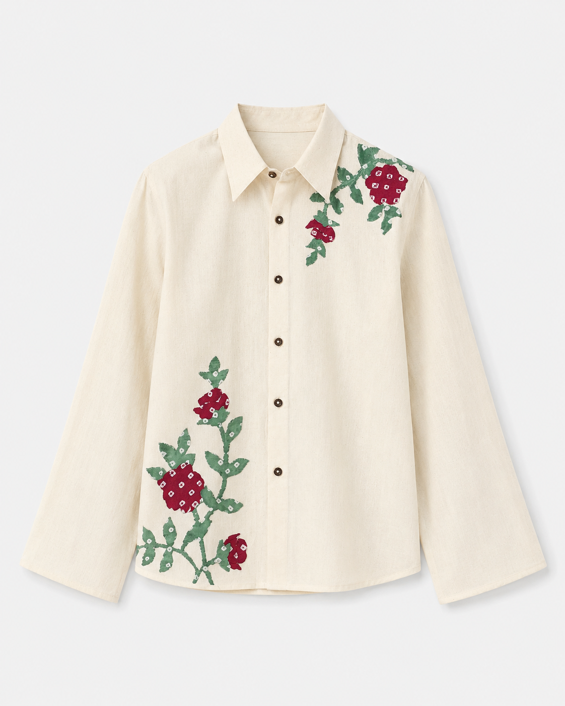 Wildflower Vine Cotton Shirt